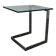 Table d’appoint verre, chrome  « Gebra », années 80, étiquette d'origine