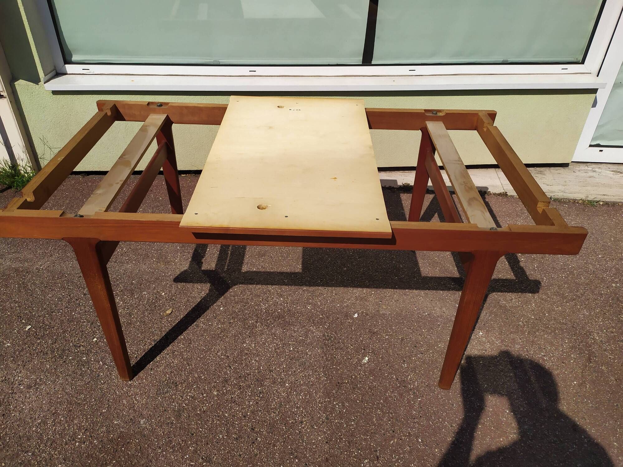 Scandinavian teak dining table with extension 6 to 10 people Henning Kjaernulf