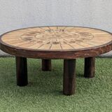 Vintage Herbier coffee table by Roger Capron