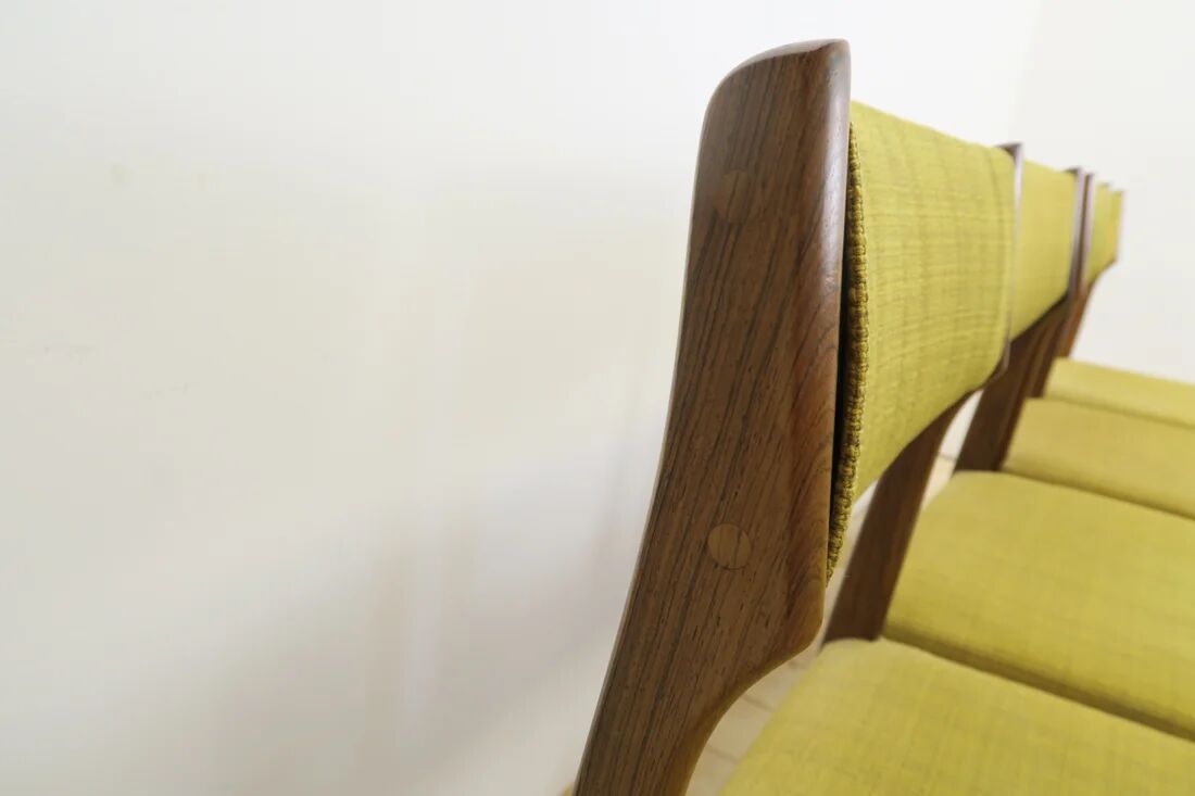 Ensemble de 8 chaises en palissandre, années 1960