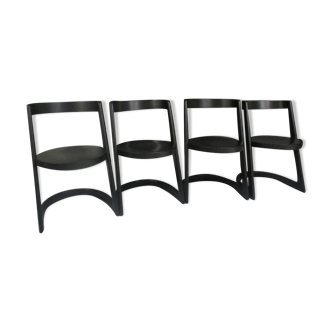 Suite 4 rare vintage 1971 baumann chairs