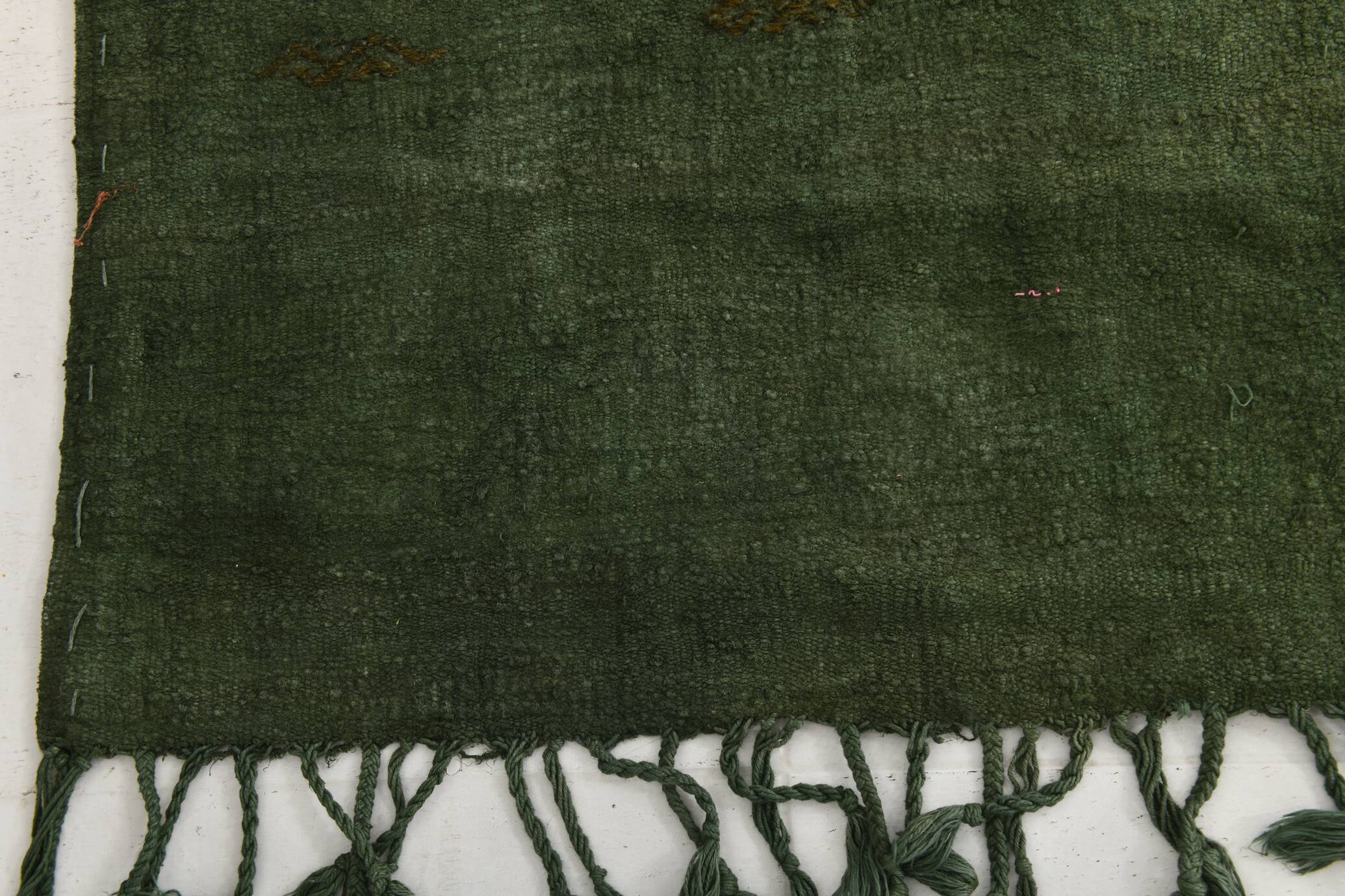 Forest Green Turkish Woven Kilim Rug For Bedroom, 157x278 Cm