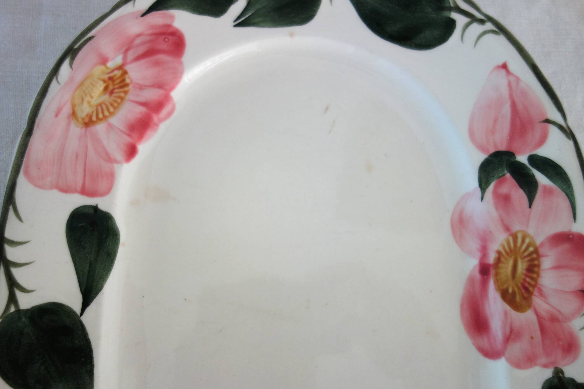 2 service plates Villeroy & Boch "Wild Rose", 1970