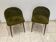 Vintage chairs - Retro chic design - Moss green fur