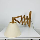 60s accordion wall light, pine