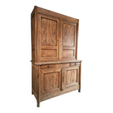 Antique French oak sideboard – Two-part display cabinet with drawers and four doors