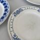 Lot of 4 antique earthenware plates from 1950, Saint Amand - plates bl
