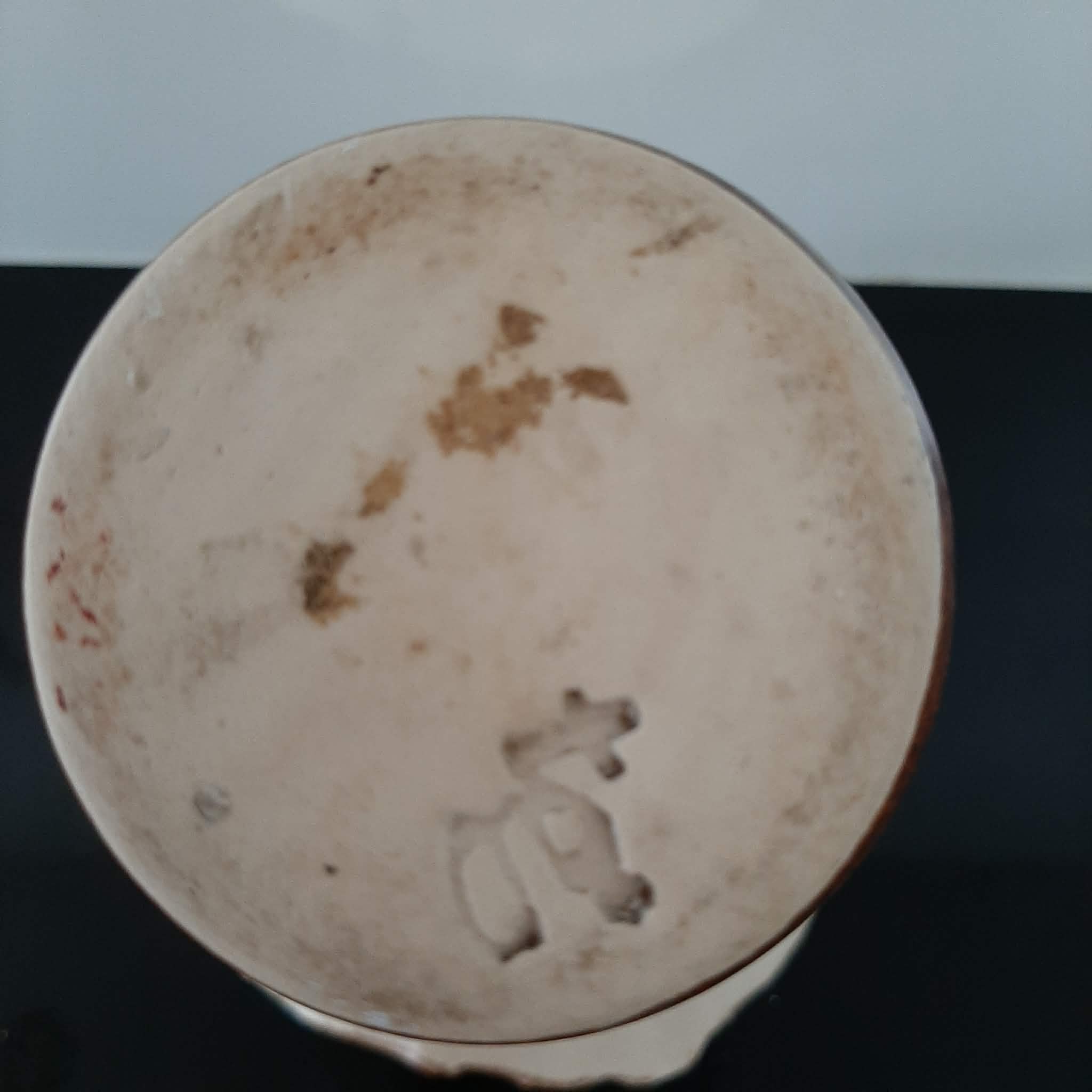 Pottery vase corolla shape in stoneware / 22 cm