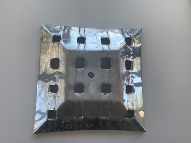 Silver metal trinket bowl