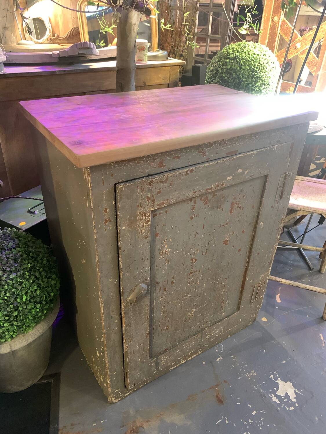 Confiturier patiné gris