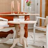 Old wooden pedestal table