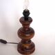 Turned wooden lamp base