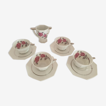 Cup and sugar cup service porcelain Limoges