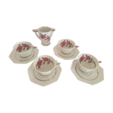 Service tasses et sucrier porcelaine Limoges