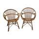 Paire de fauteuils corbeille