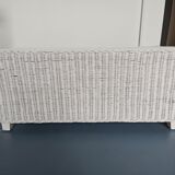 Rattan storage bench