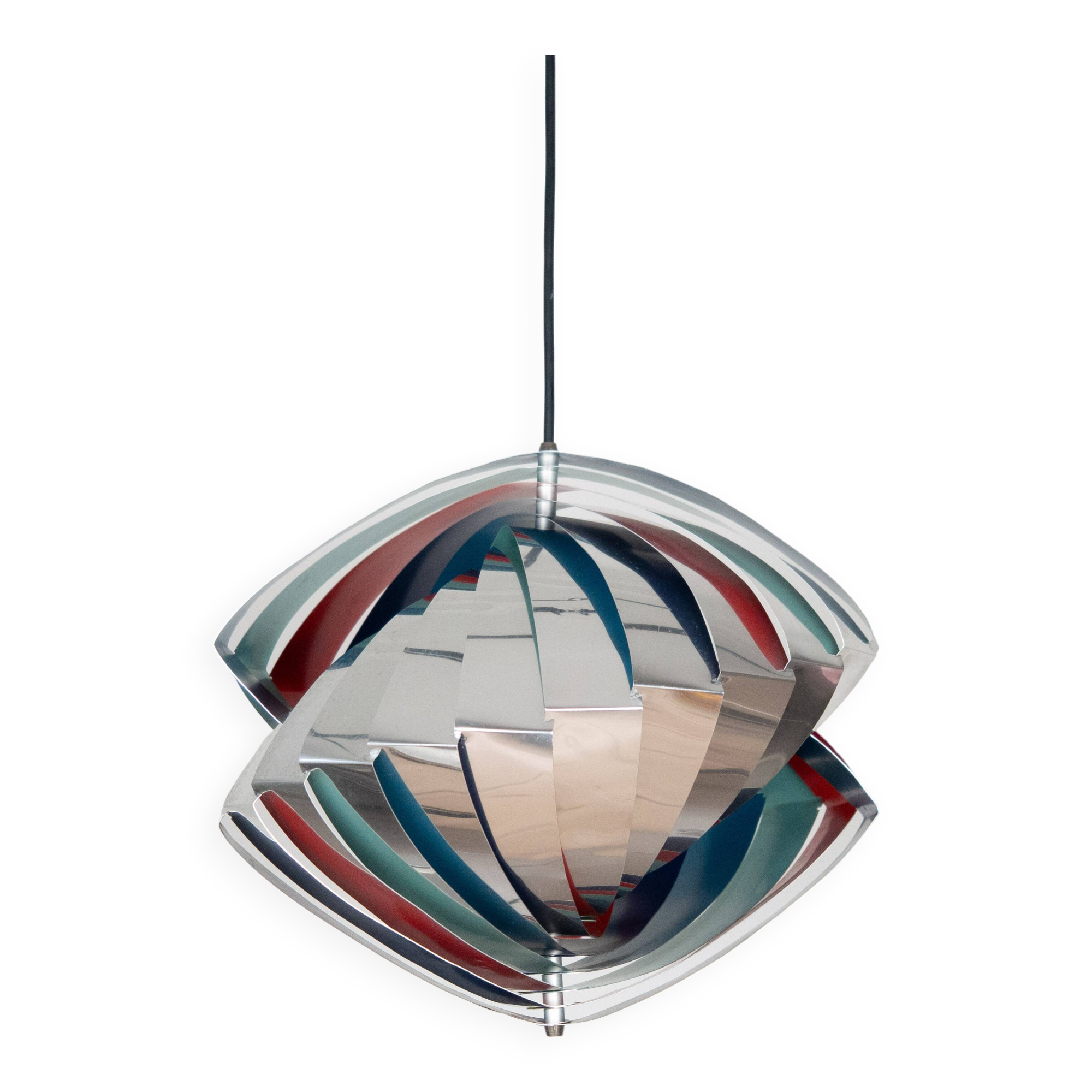 Lampe suspendue vintage danoise Konkylie par Louis Weisdorf, Lyfa, 1963