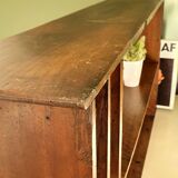 Low antique wooden storage unit