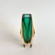 Faceted Sommerso vase from Murano in green