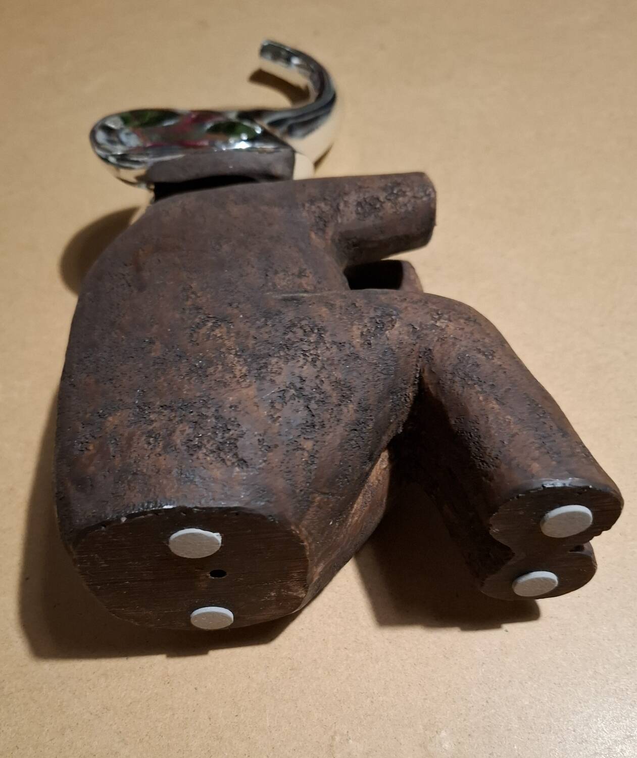 Wooden elephant bookends