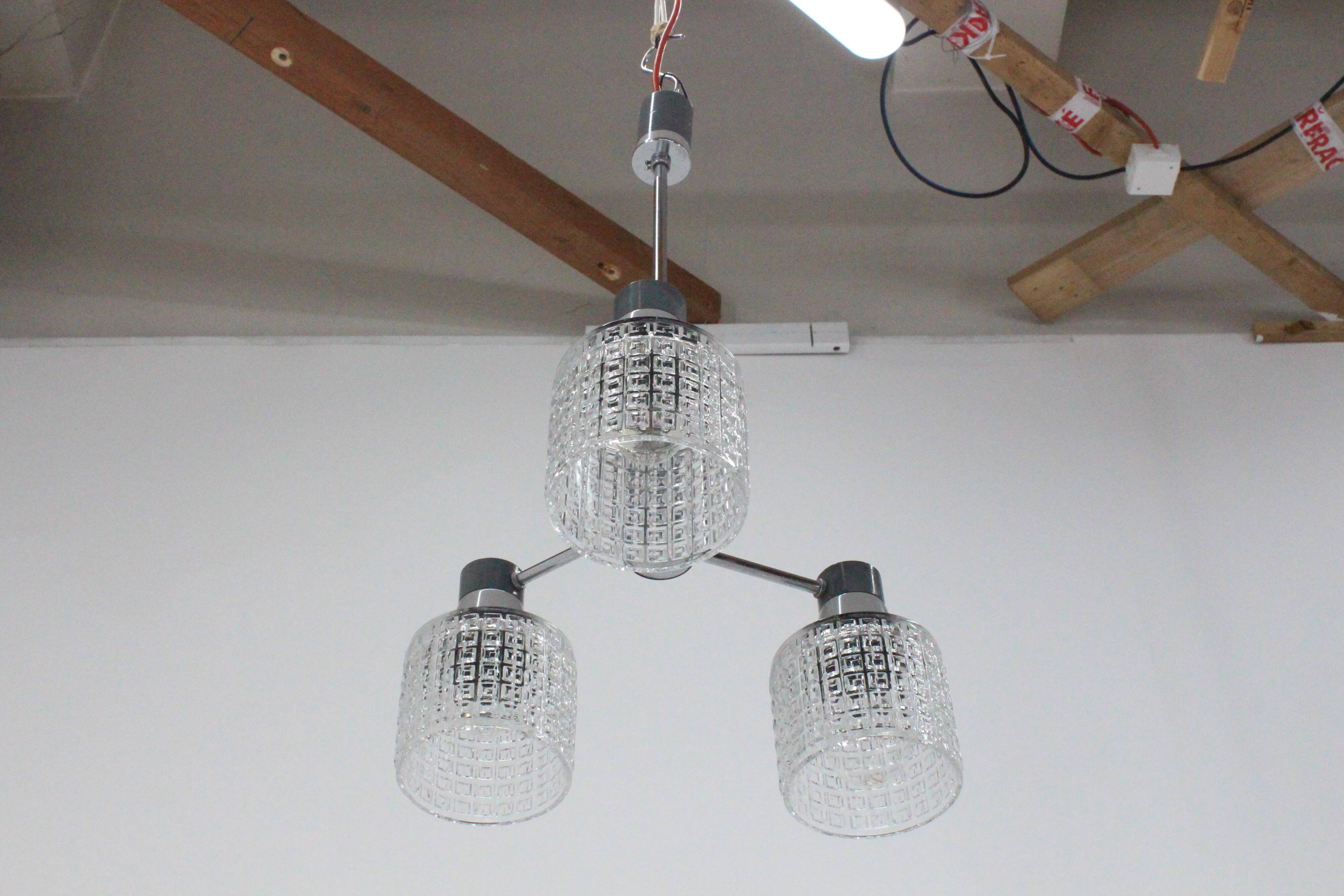 Mid-century chandelier Drukov, 1960