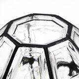 Beautiful 1970s Limburg glass ceiling lamp in octagon shape