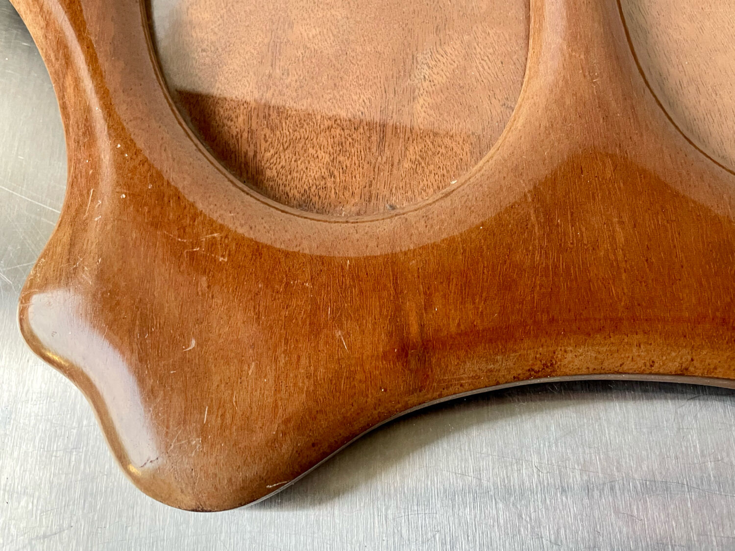 art nouveau  antique wooden double picture frame