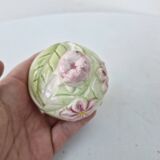 Vintage Ceramic Teapot Tisane Barbotine Apple Apple Tree