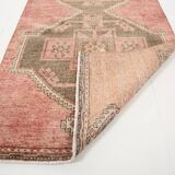 3x13 Vintage Red & Brown Classic Persian Runner Rug, 92x408Cm