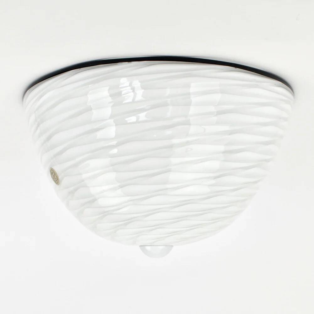 Vintage Artigianato Muranese Murano Flush Mount Ceiling Light