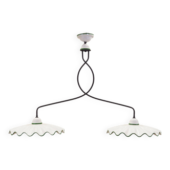 Lampe à suspension, design italien, années 1970, production : Italie