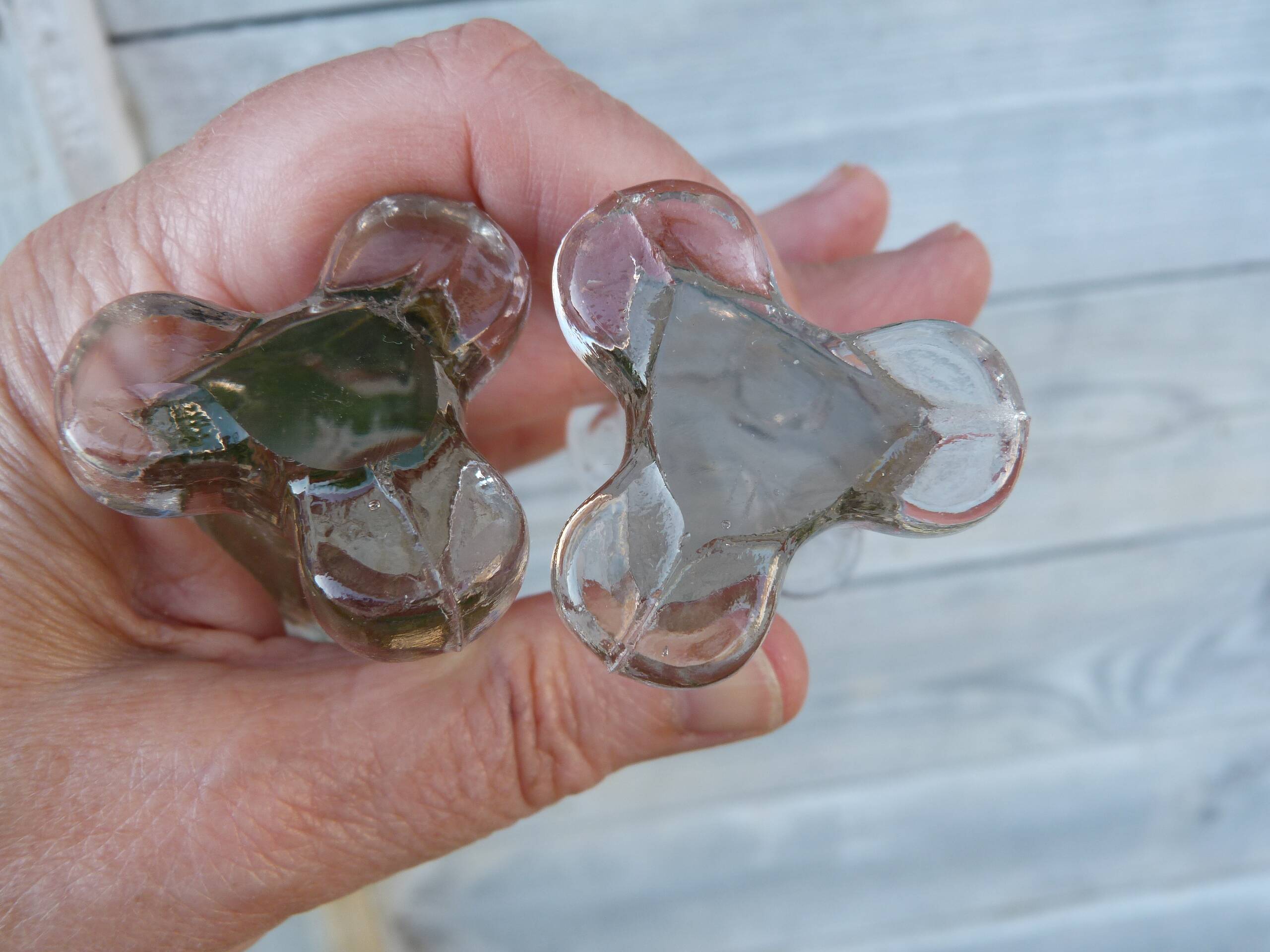 Set of 10 Baccarat crystal knife holders