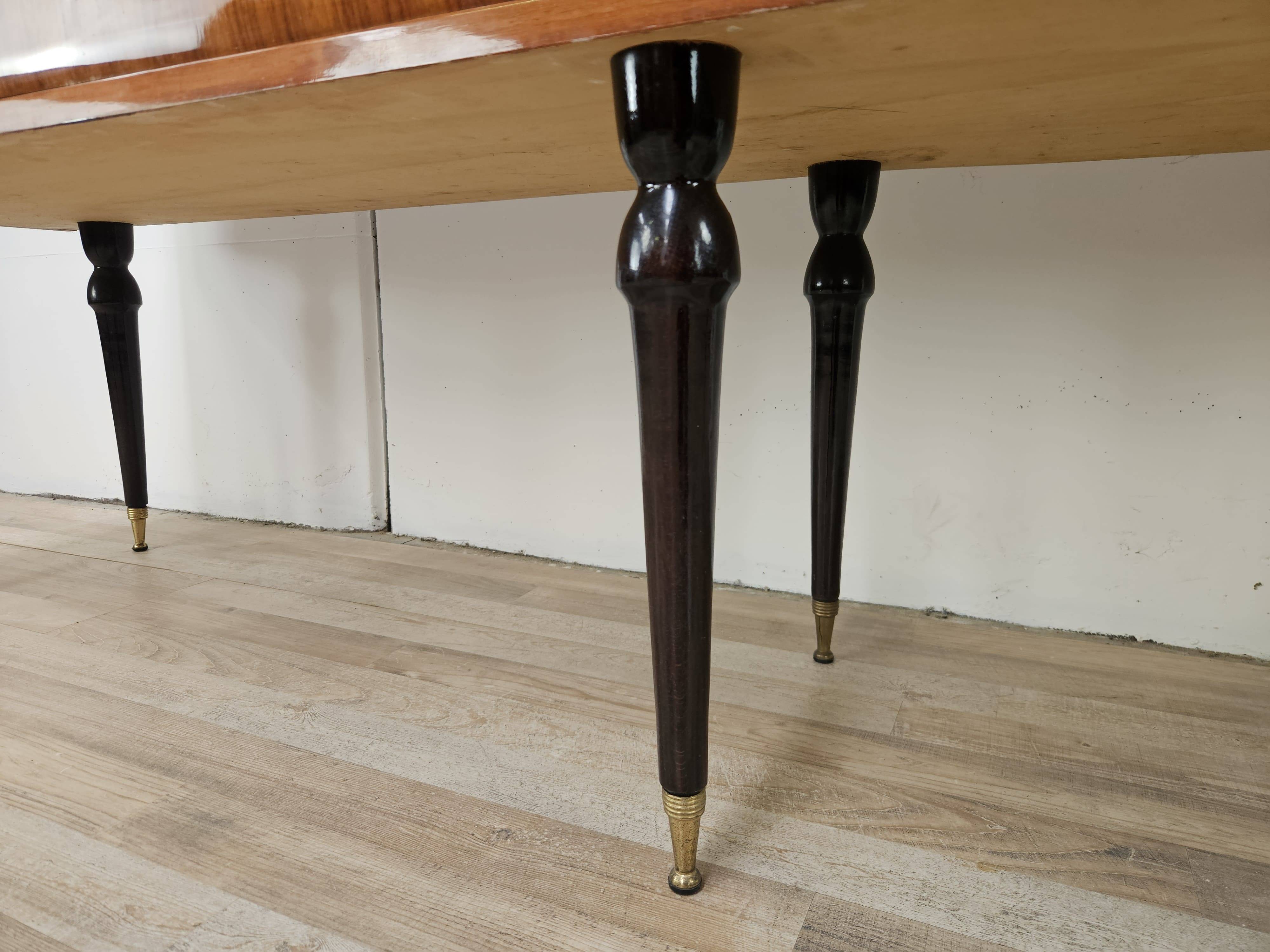 Mid-century 1960s mahogany sideboard with glass top
