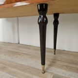 Mid-century 1960s mahogany sideboard with glass top