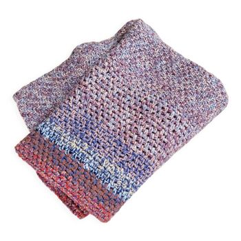 Crochet wool blanket