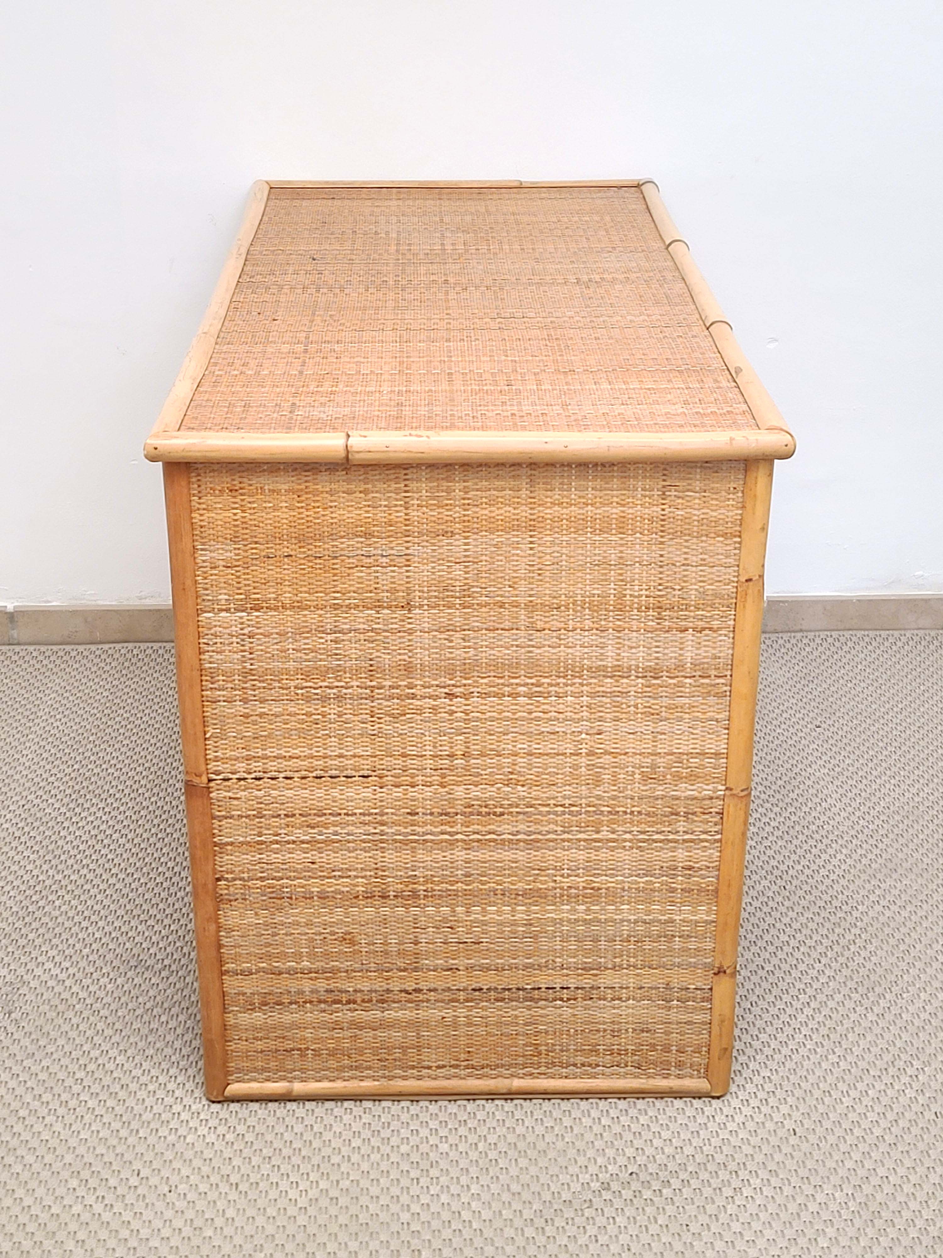 Bamboo and Rattan Desk by Dal Vera