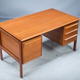 Mid-century teak freestanding desk from GV Møbler, 1960s
