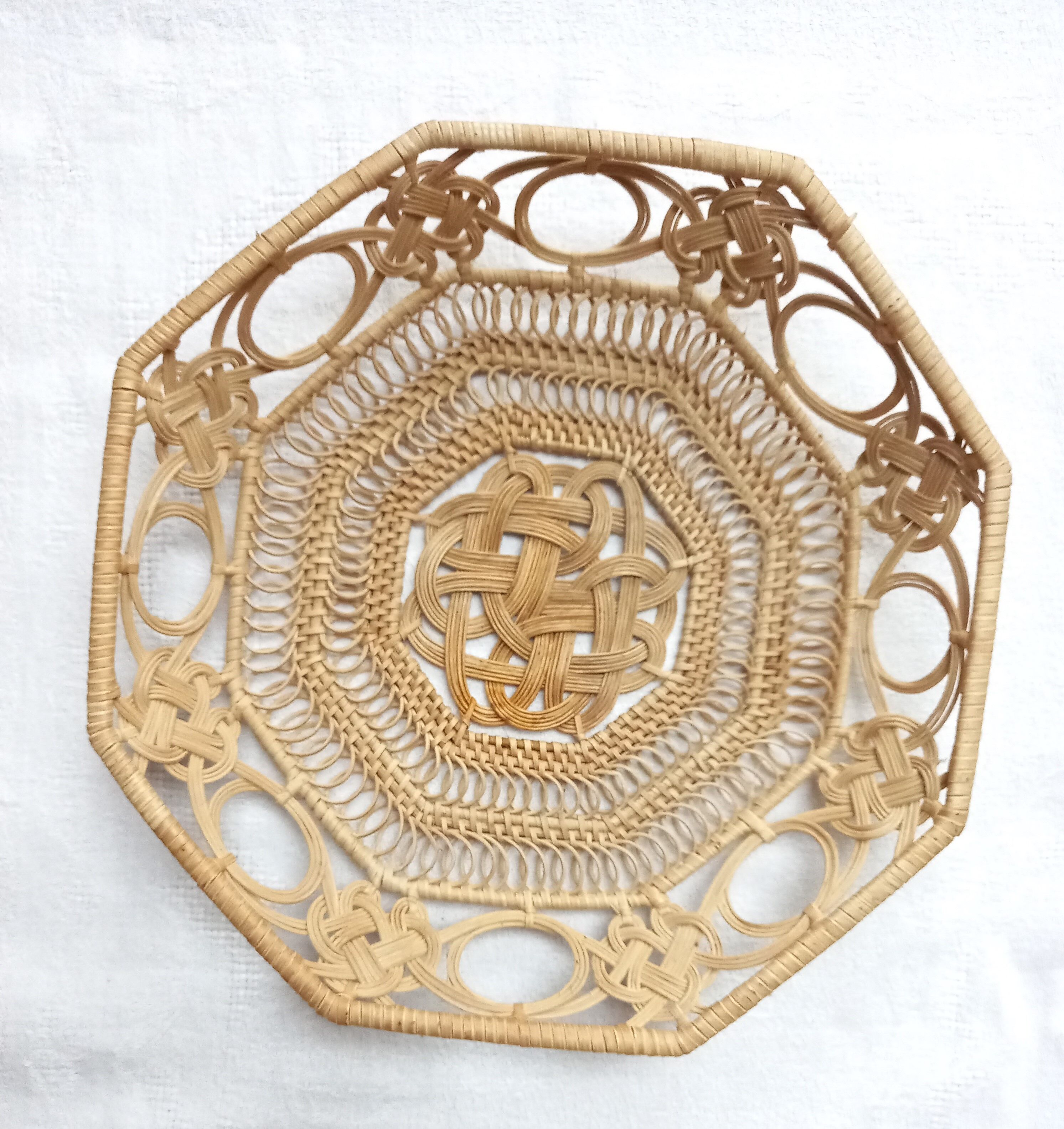 Old braided lace basket