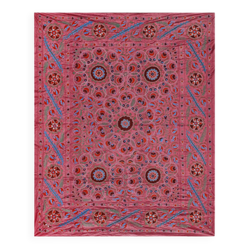Vintage hand-embroidered tribal tapestry 245x299 cm