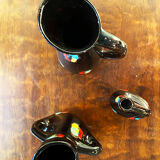 Set of three ceramic pitchers