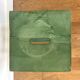 Green wooden stool