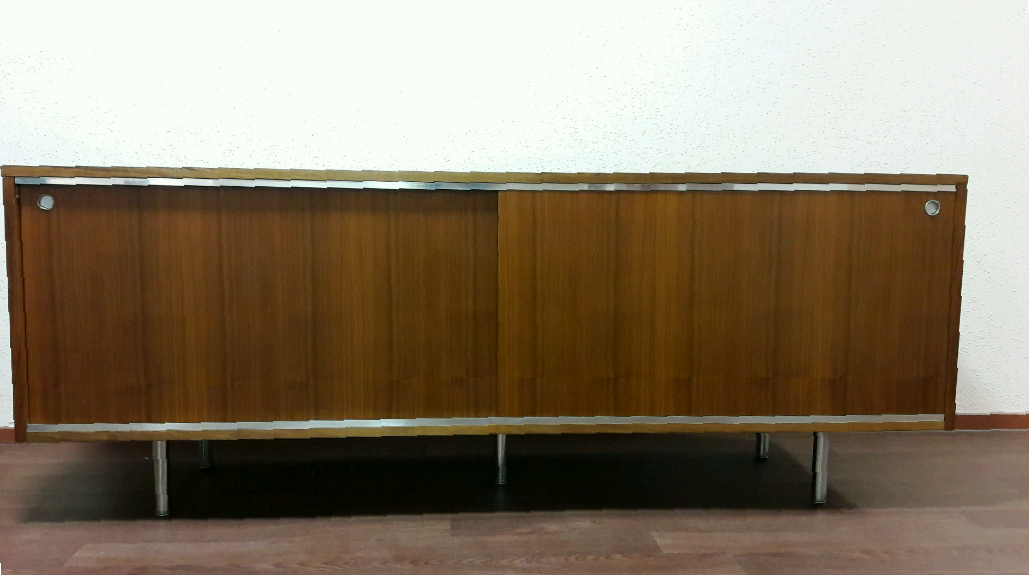 Row 70's chrome and teak plywood