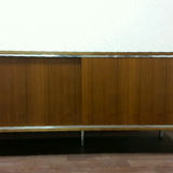 Row 70's chrome and teak plywood