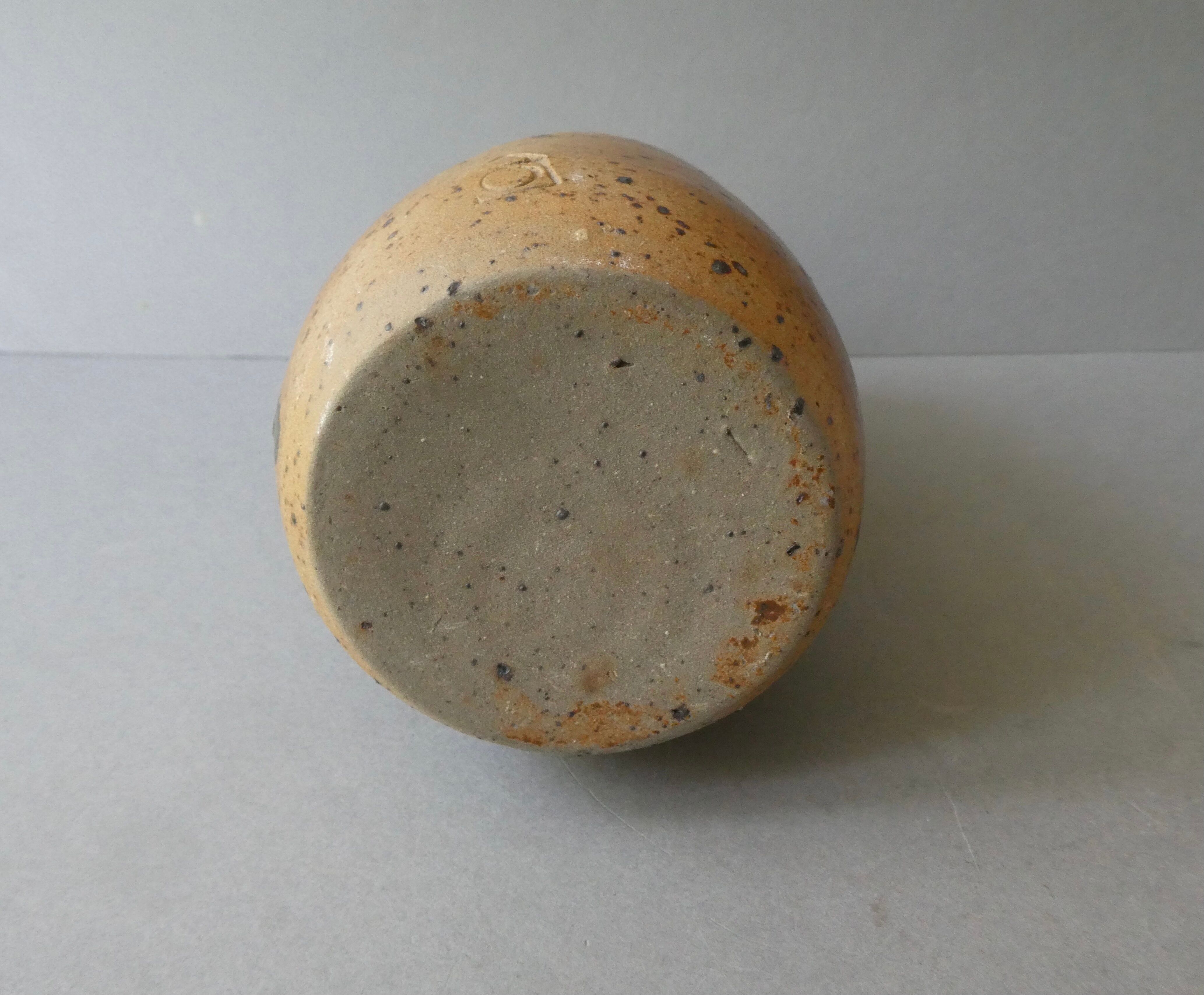 Pyrite stoneware bottle vase by Charles Gaudry