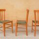 Wooden and rattan countryside canne chair