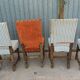 Wooden and upholstered chairs