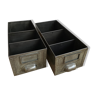 Pair of industrial drawers with infills