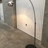arc floor lamp of the 80s chrome