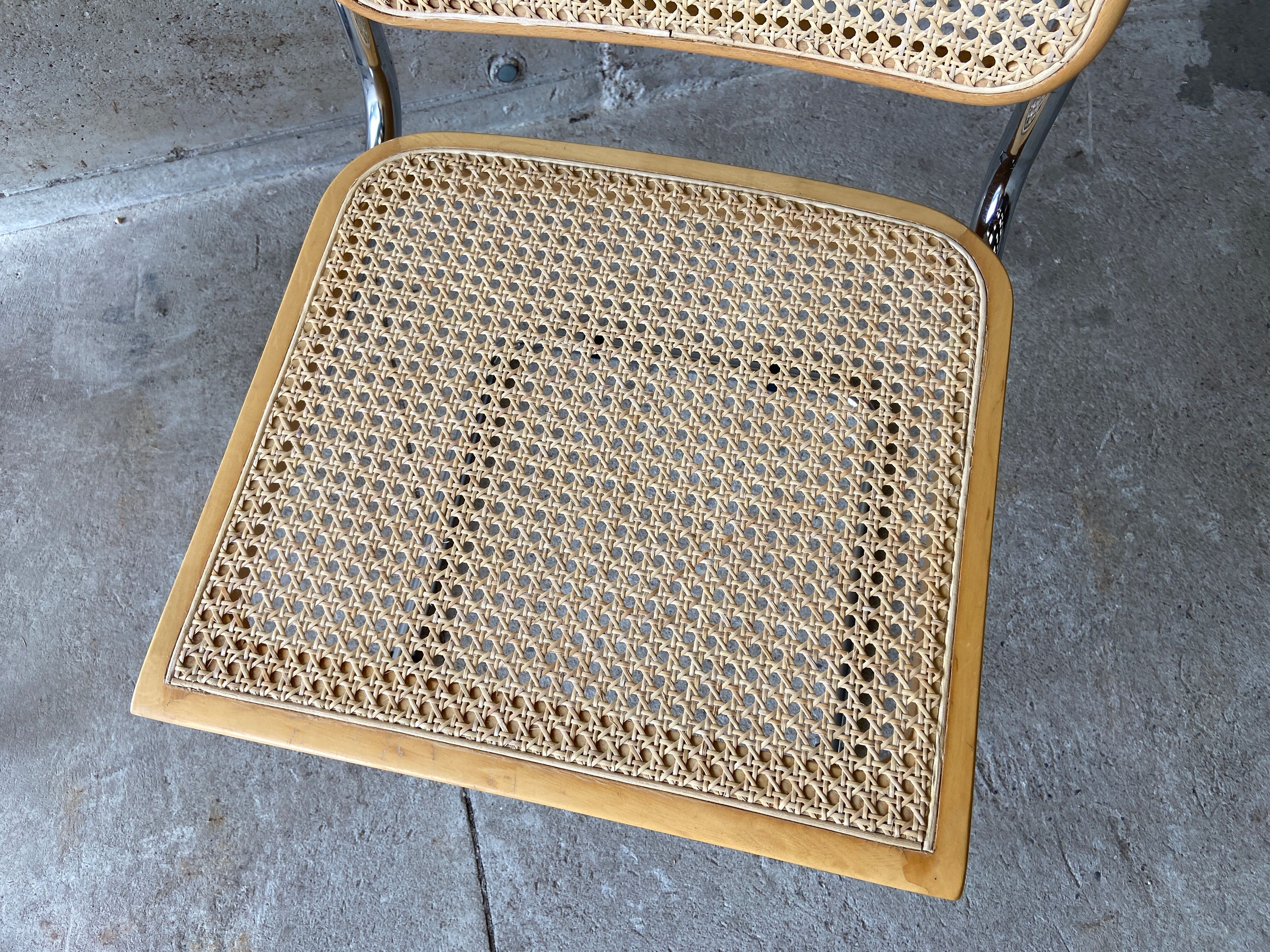 4 cantilever chairs Cesca B32 by Marcel Breuer