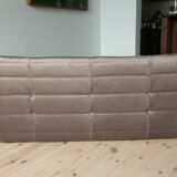 3-seater sofa, armchair and ottoman Togo velvet sofa designed by Michel Ducaroy 1973